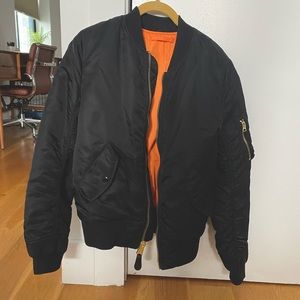 Alpha Industries MA-1 W Bomber (Black / Orange)